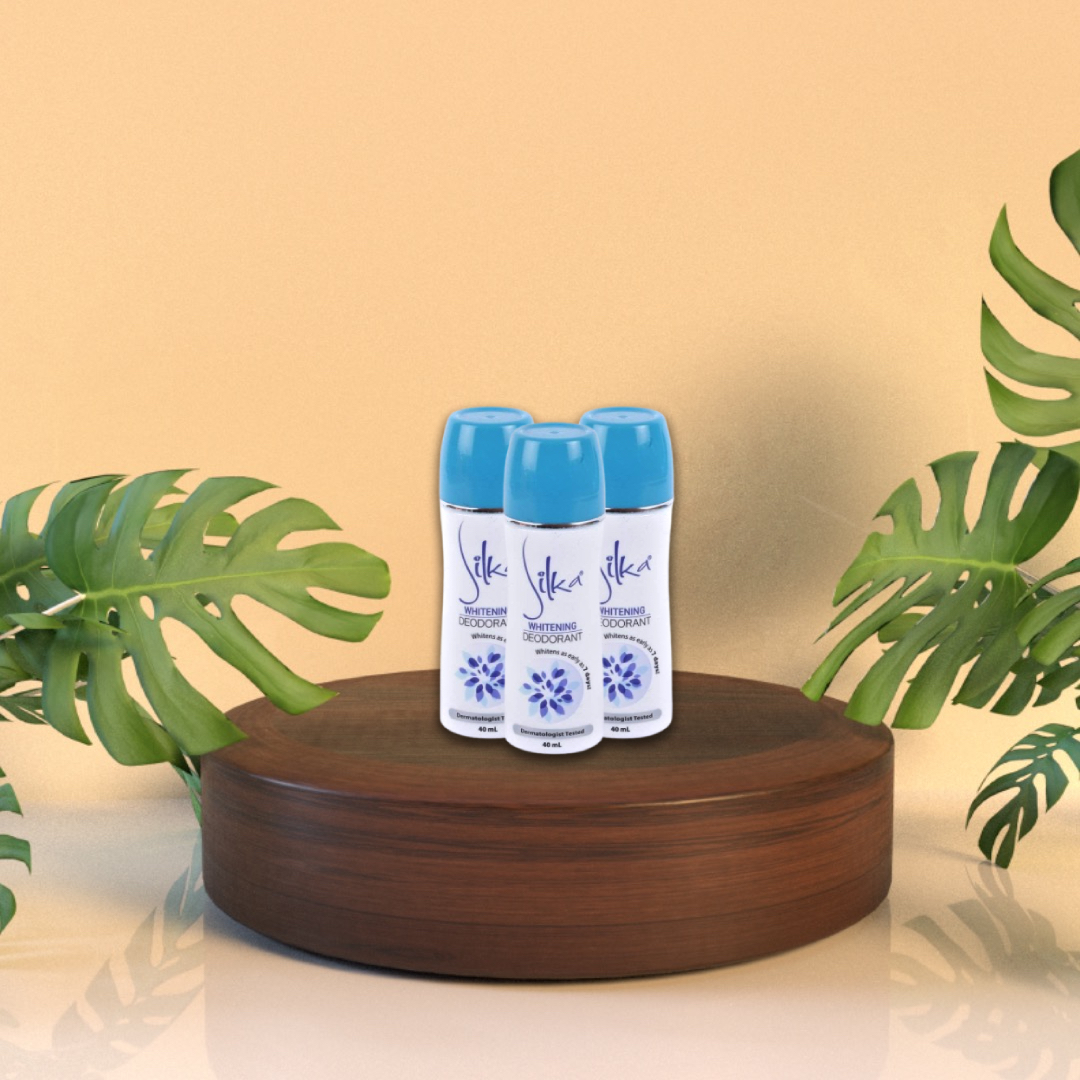 3 Silka Whitening Deodorant Anti Perspirant Roll On with AHA 3 Silka Whitening Deodorant Anti Perspirant Roll On with AHA
