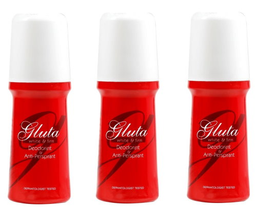 3 Gluta White & Firm Glutathione Whitening Deodorant Roll On 50ml each   Joodleshop