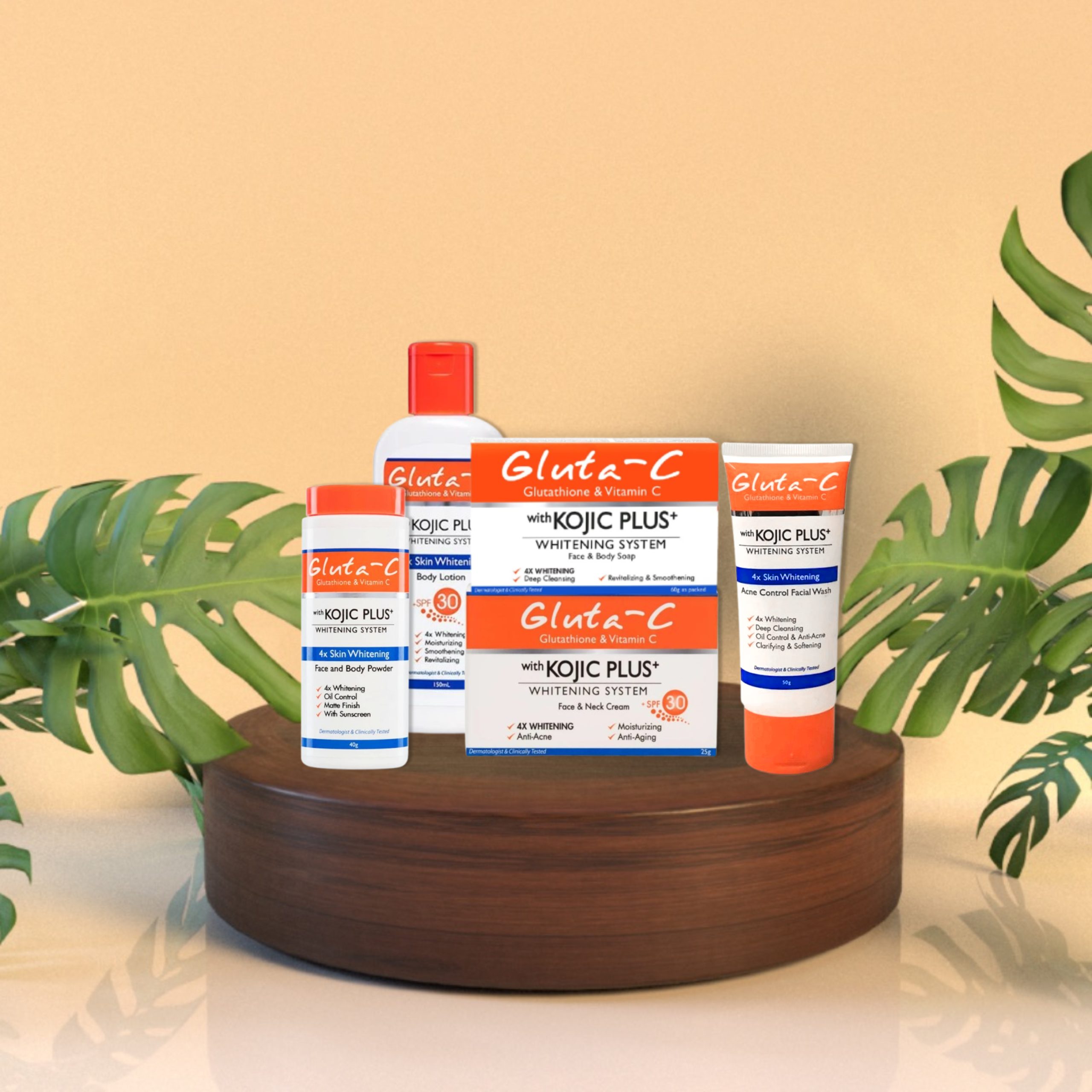 5 pieces Gluta C KOJIC PLUS Glutathione Vitamin C Kojic Acid Set