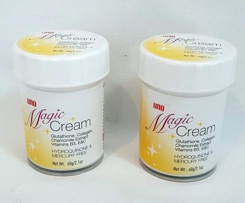 2 pcs 1st Health UNO Magic Cream Glutathione Collagen Chamomile Vit B3, E,  C 60g ea  Joodleshop