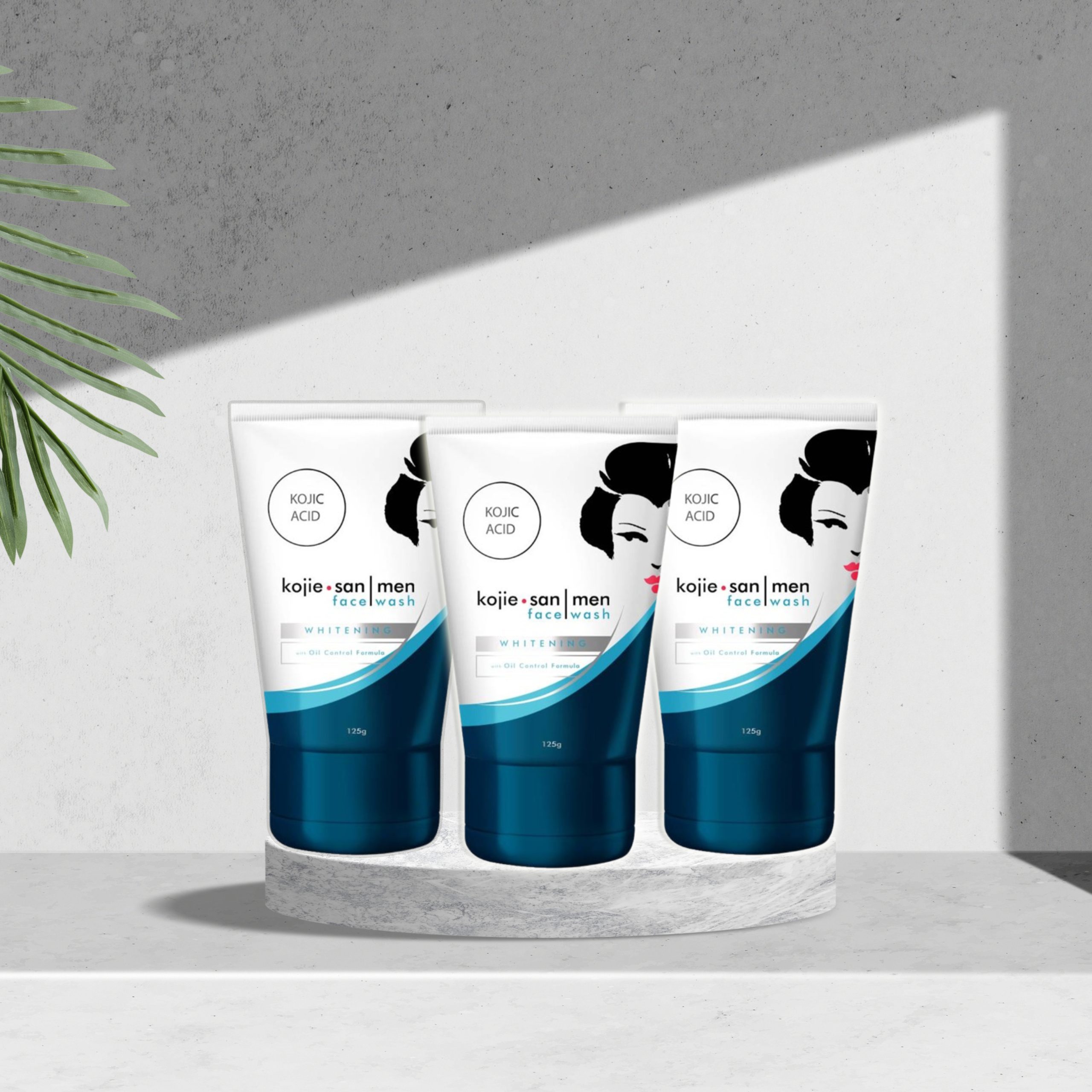 3 pieces KOJIE SAN Face Wash For MEN 125ml each